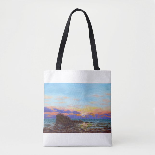 Perranporth beach sunset tote bag (Front)