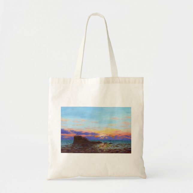 Perranporth beach sunset tote bag (Front)