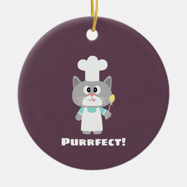 Perrfect! Ceramic Ornament (Front)