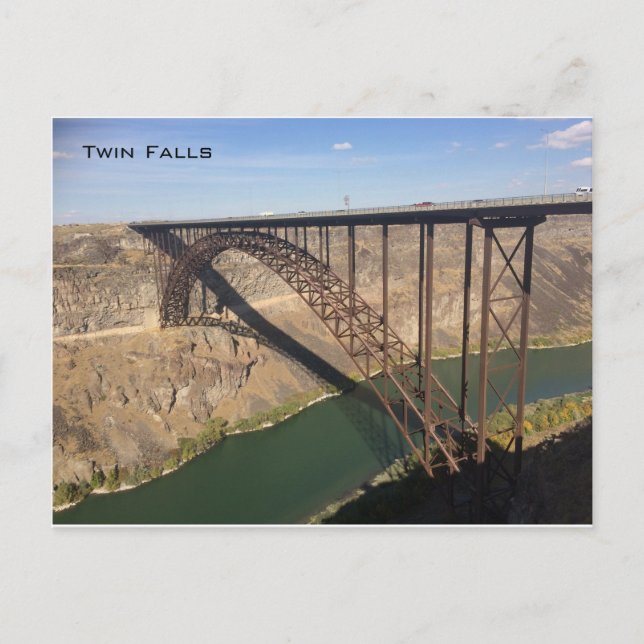Perrine bridge and the Snake river - Twin Falls Postcard (Front)