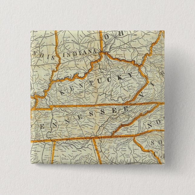Perrine's New Topographical War Map 15 Cm Square Badge (Front)