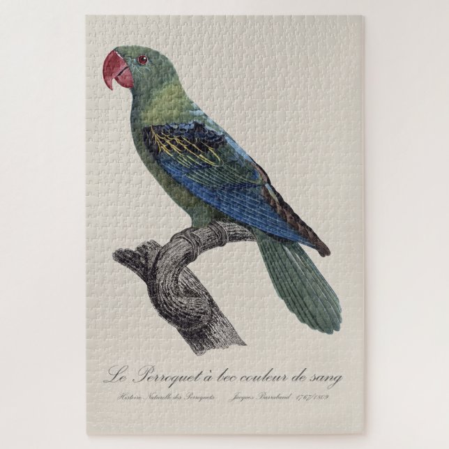 Perroquet a bec couleur sang / Great-billed parrot Jigsaw Puzzle (Vertical)