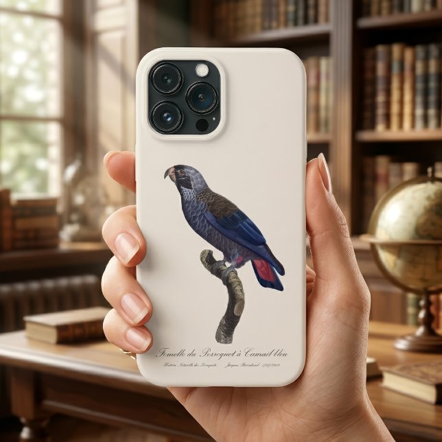 Perroquet a Camail bleu / Dusky parrot  Case-Mate iPhone Case (Dusky Parrot or Dusky Pionus, Pionus fuscus. iPhone Case)