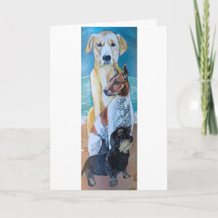 Perros en la Playa Painting by Alfred Fox Card