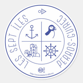 Perros-Guirec the Seven Islands Classic Round Sticker