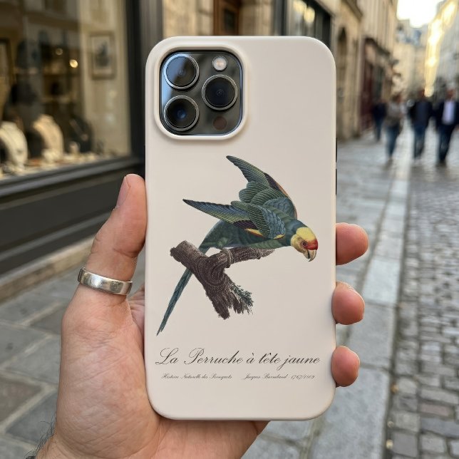 Perruche a Tete Jaune / Carolina parakeet Case-Mate iPhone Case (Carolina parakeet, Conuropsis carolinensis. iPhone Case )
