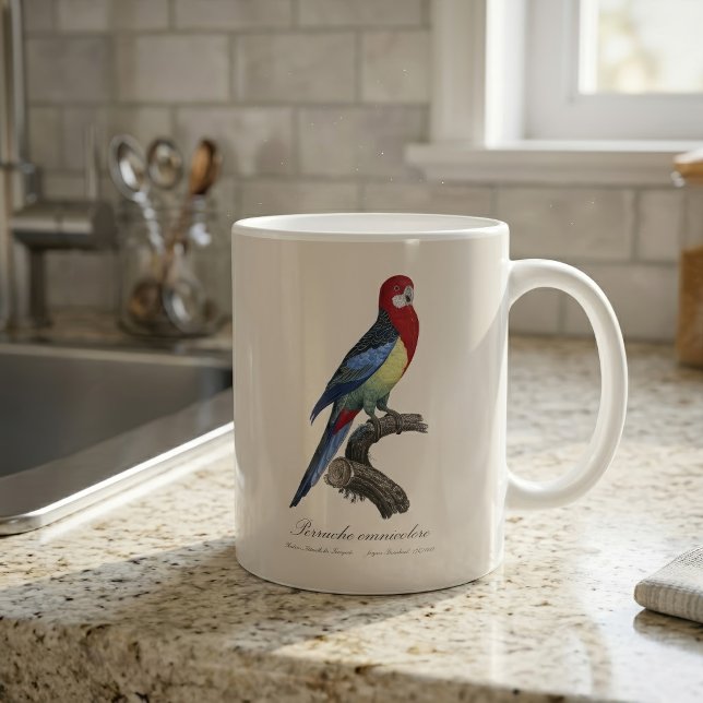 Perruche omnicolore / Eastern rosella  Coffee Mug (Eastern rosella or Platycercus eximius parakeet. Coffee Mug)
