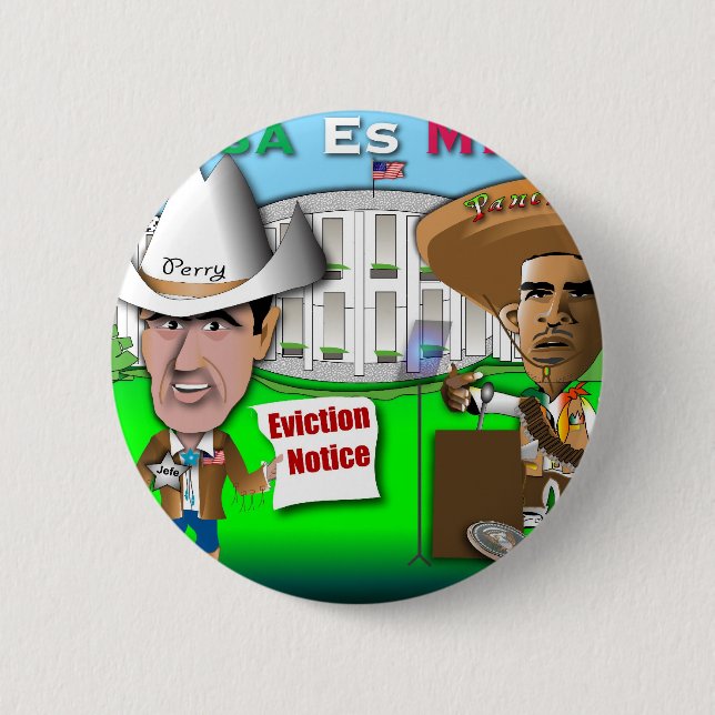 Perry Evicts Obama 6 Cm Round Badge (Front)