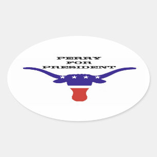 PERRY FOR PRESIDENT OVAL STICKER