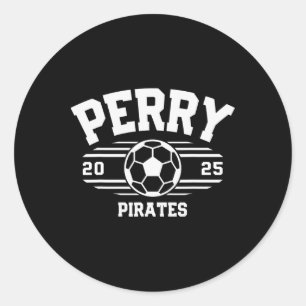 Perry Pirates Soccer Ll 2025 Classic Round Sticker