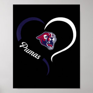 Perry Pumas Logo Half Heart Slogan Hs Poster