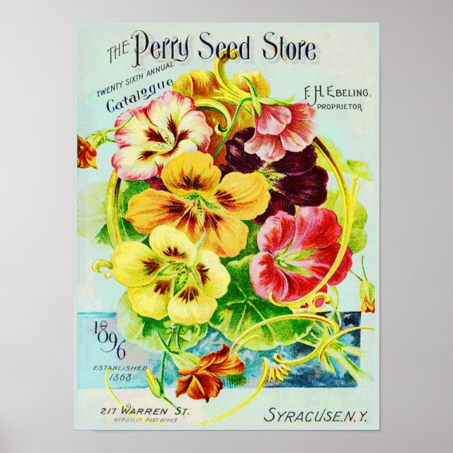 Perry Seed Store Vintage Advertisement Poster (Front)
