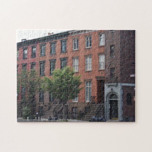 Perry Street Brownstones West Village Manhattan NY Jigsaw Puzzle (Horizontal)