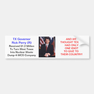 Perry's Glow-N-The Dark Texas Bumper Sticker
