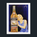 Persan Export Postcard<br><div class="desc">Vintage liquor labels and advertising from around the world. Great gift idea for collectors! Check out our other products with this design. Tote bags,  tees and mugs are available in many styles and colours</div>