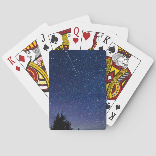 Perseid Meteor Shower Playing Cards (Back)