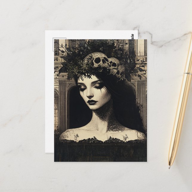Persephone Black and White Postcard (Front/Back In Situ)