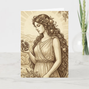 Persephone Greek Goddess Greeting Card