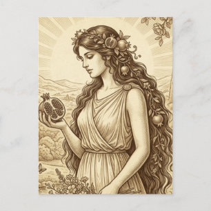 Persephone Greek Goddess Postcard