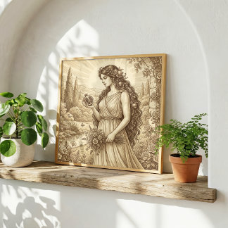 Persephone Greek Mythology Poster