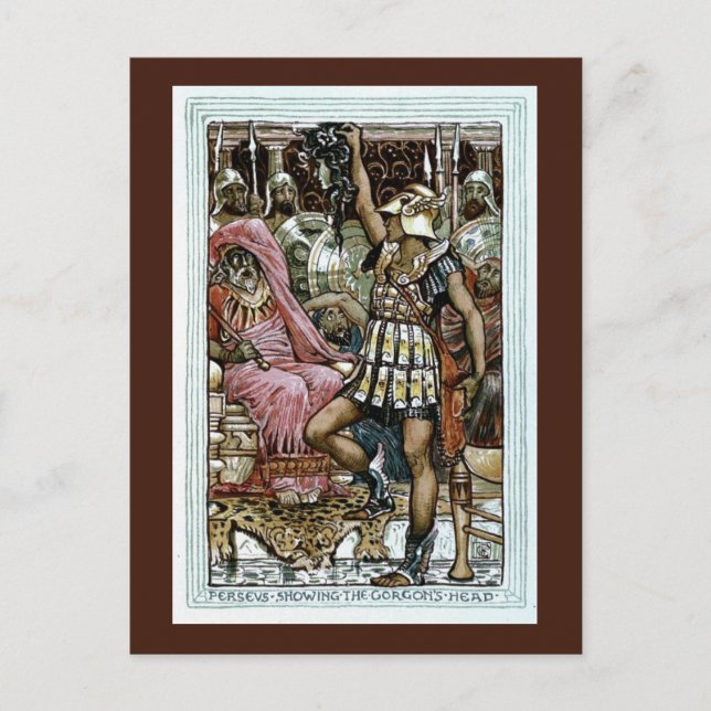 Perseus Showing the Gorgon's Head Postcard (Front)