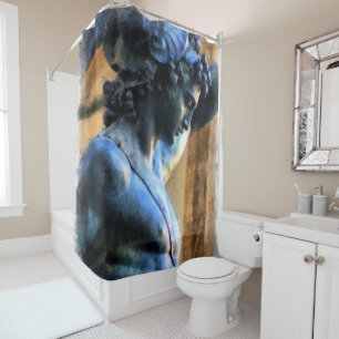 Perseus Statue Illustration Shower Curtain