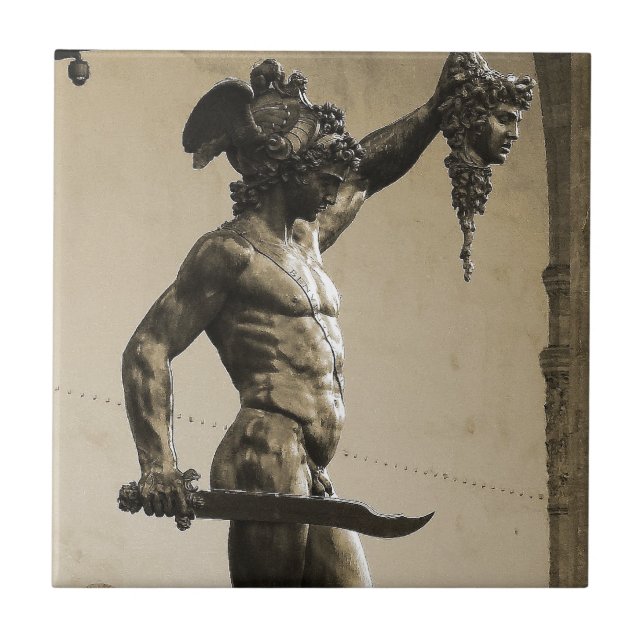 Perseus with the head of Medusa Ceramic Tile (Front)