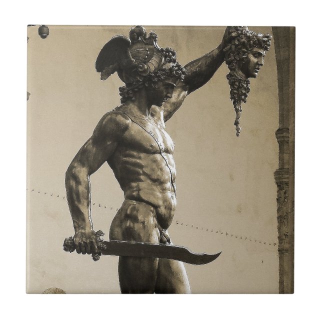 Perseus with the head of Medusa Ceramic Tile (Front)