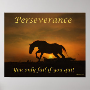 Perseverance Horse Poster