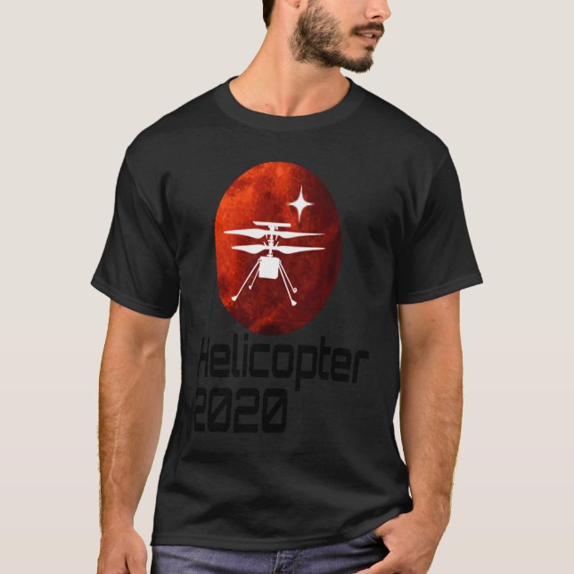Perseverance Mars Rover Helicopter Ingenuity Landi T-Shirt (Front)