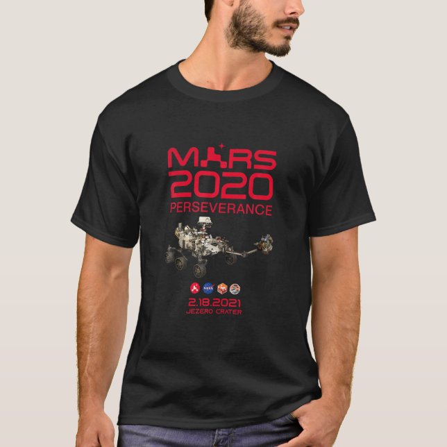 Perseverance Mars Rover Landing Day Commemorative T-Shirt (Front)