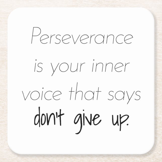 Perseverance Paper Coaster (Front)