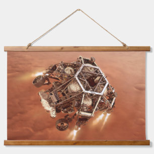 Perseverance Rover Firing Up Descent Stage Engines Hanging Tapestry
