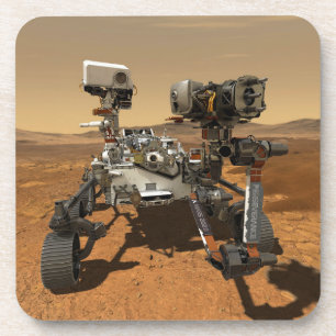 Perseverance Rover Operating On Surface Of Mars. Coaster