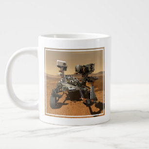 Perseverance Rover Operating On Surface Of Mars. Large Coffee Mug
