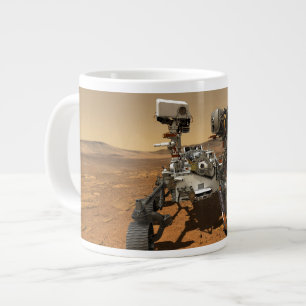 Perseverance Rover Operating On Surface Of Mars. Large Coffee Mug