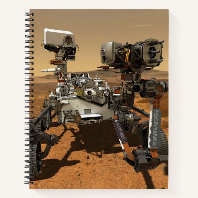 Perseverance Rover Operating On Surface Of Mars. Notebook (Front)