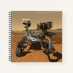 Perseverance Rover Operating On Surface Of Mars. Notebook