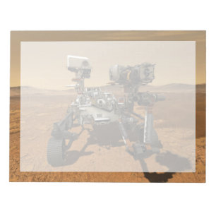 Perseverance Rover Operating On Surface Of Mars. Notepad