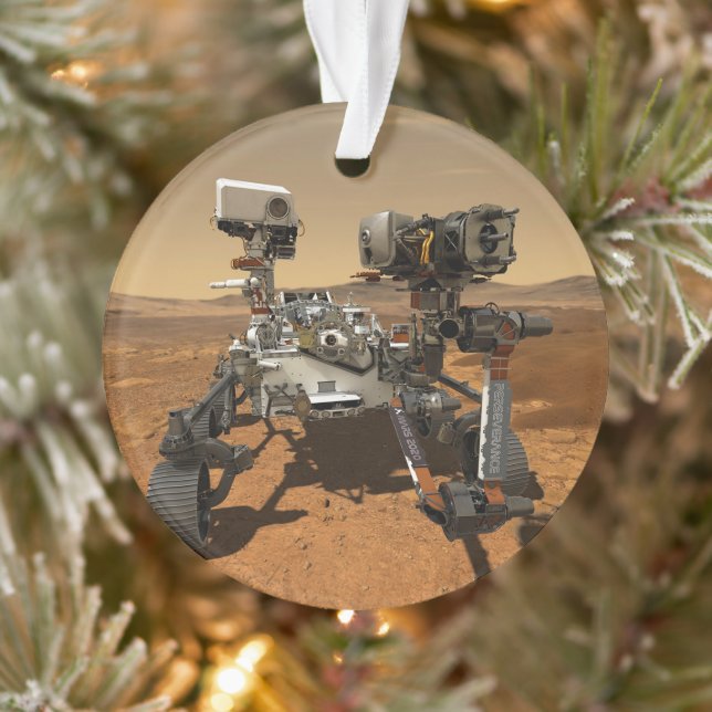 Perseverance Rover Operating On Surface Of Mars. Ornament (Tree)