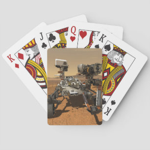 Perseverance Rover Operating On Surface Of Mars. Playing Cards
