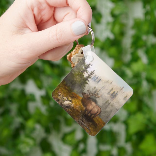 "Perseverance The Elk" Cabin Key Ring (Hand)