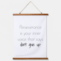 Perseverance Wood Topped Wall Tapestry