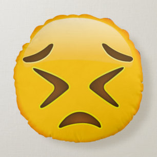 Persevering Emoji Round Cushion