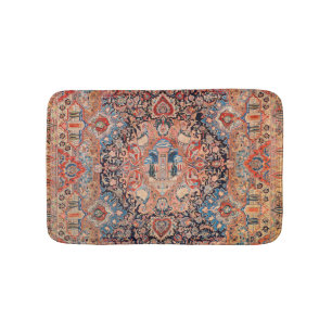 Persia Carpet Black Blue Red  Bath Mat