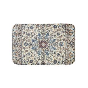 Persia Dusty Blue Grey Grey Accent  Bath Mat