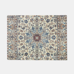 Persia Dusty Blue Grey Grey Accent  Doormat
