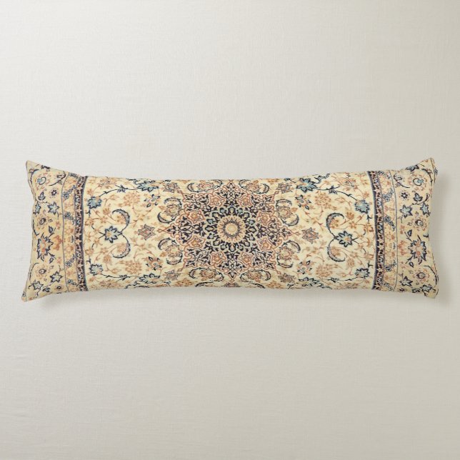 Persia Light Yellow Dusty Blue  Body Cushion (Front)