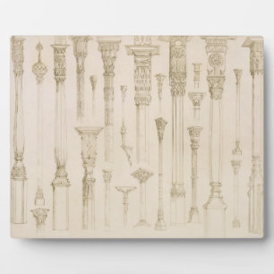 Persian and Turkish wooden column designs, from 'A Plaque