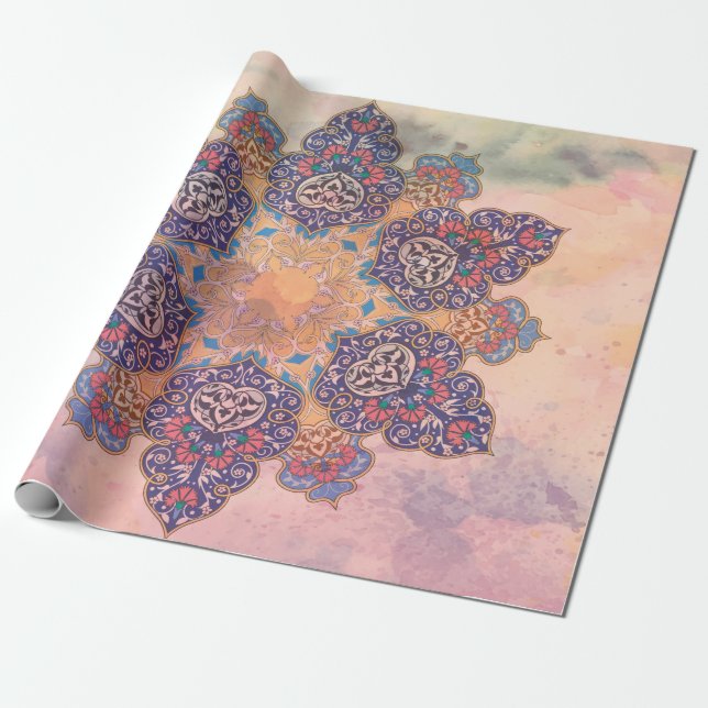 Persian Art Wrapping Paper (Unrolled)